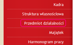 Edycja artykułu - wybór artykułu z menu